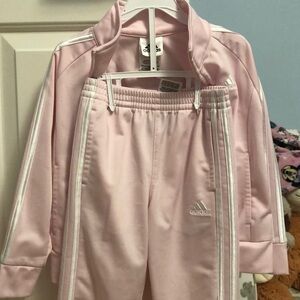 Toddler girls light pink Adidas track suit size 4T